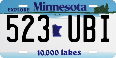 MN license plate 523UBI