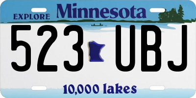 MN license plate 523UBJ