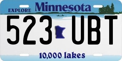 MN license plate 523UBT