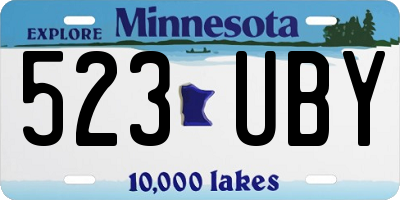 MN license plate 523UBY