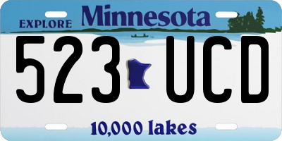 MN license plate 523UCD