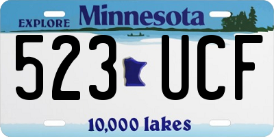 MN license plate 523UCF