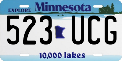 MN license plate 523UCG