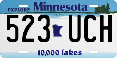 MN license plate 523UCH
