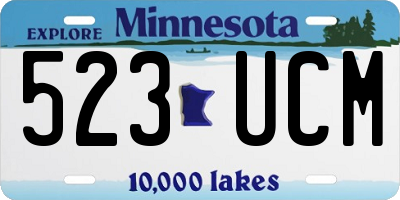 MN license plate 523UCM