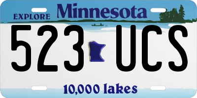 MN license plate 523UCS