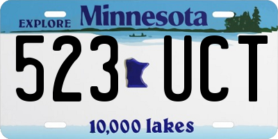 MN license plate 523UCT