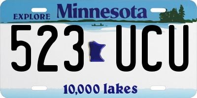 MN license plate 523UCU