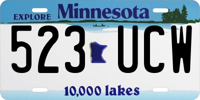 MN license plate 523UCW