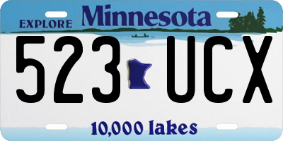 MN license plate 523UCX