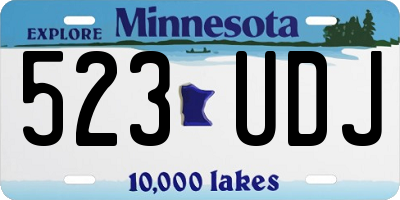 MN license plate 523UDJ