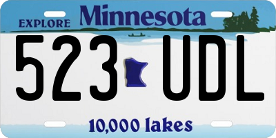 MN license plate 523UDL