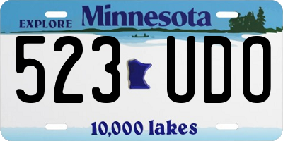 MN license plate 523UDO