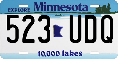 MN license plate 523UDQ