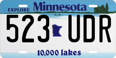 MN license plate 523UDR