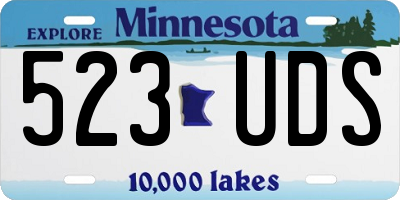 MN license plate 523UDS