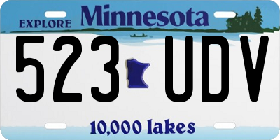 MN license plate 523UDV