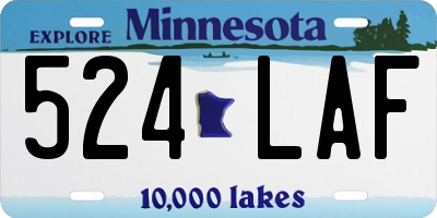 MN license plate 524LAF