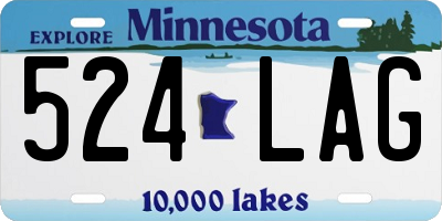 MN license plate 524LAG