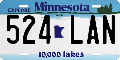 MN license plate 524LAN