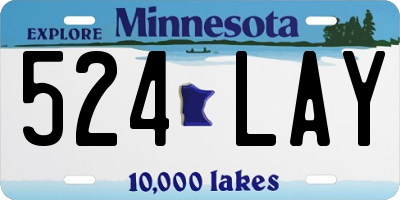 MN license plate 524LAY