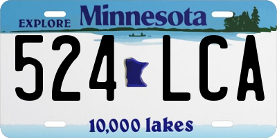 MN license plate 524LCA