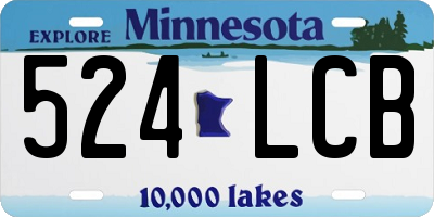 MN license plate 524LCB