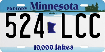 MN license plate 524LCC