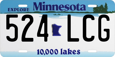 MN license plate 524LCG