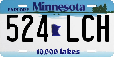 MN license plate 524LCH