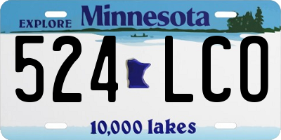 MN license plate 524LCO