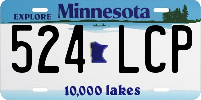MN license plate 524LCP