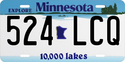 MN license plate 524LCQ