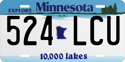 MN license plate 524LCU