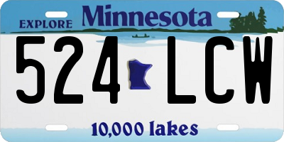 MN license plate 524LCW