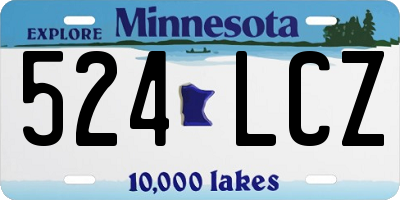 MN license plate 524LCZ