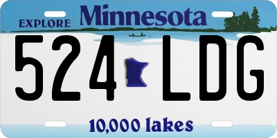 MN license plate 524LDG