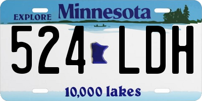 MN license plate 524LDH