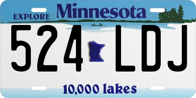 MN license plate 524LDJ