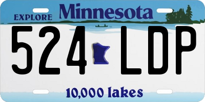 MN license plate 524LDP