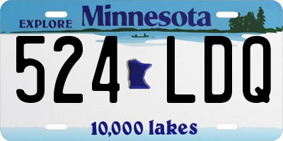 MN license plate 524LDQ