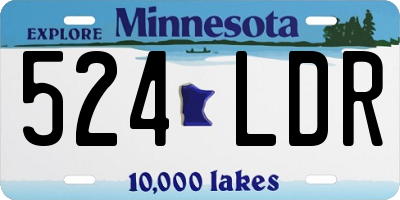MN license plate 524LDR