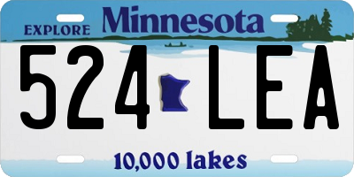 MN license plate 524LEA