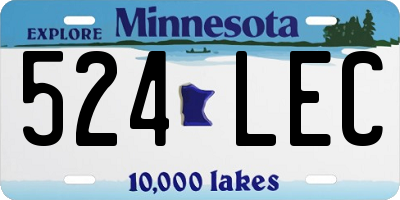 MN license plate 524LEC