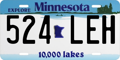 MN license plate 524LEH