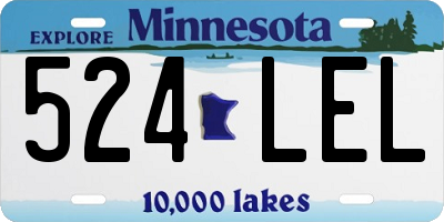 MN license plate 524LEL