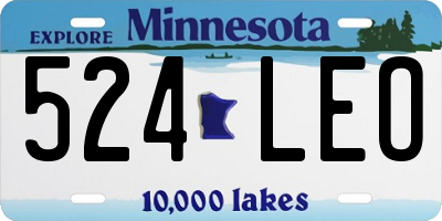 MN license plate 524LEO