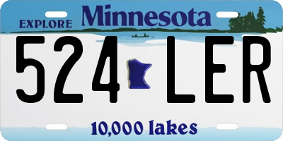 MN license plate 524LER