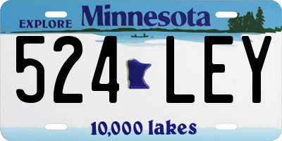 MN license plate 524LEY
