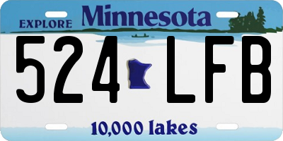 MN license plate 524LFB
